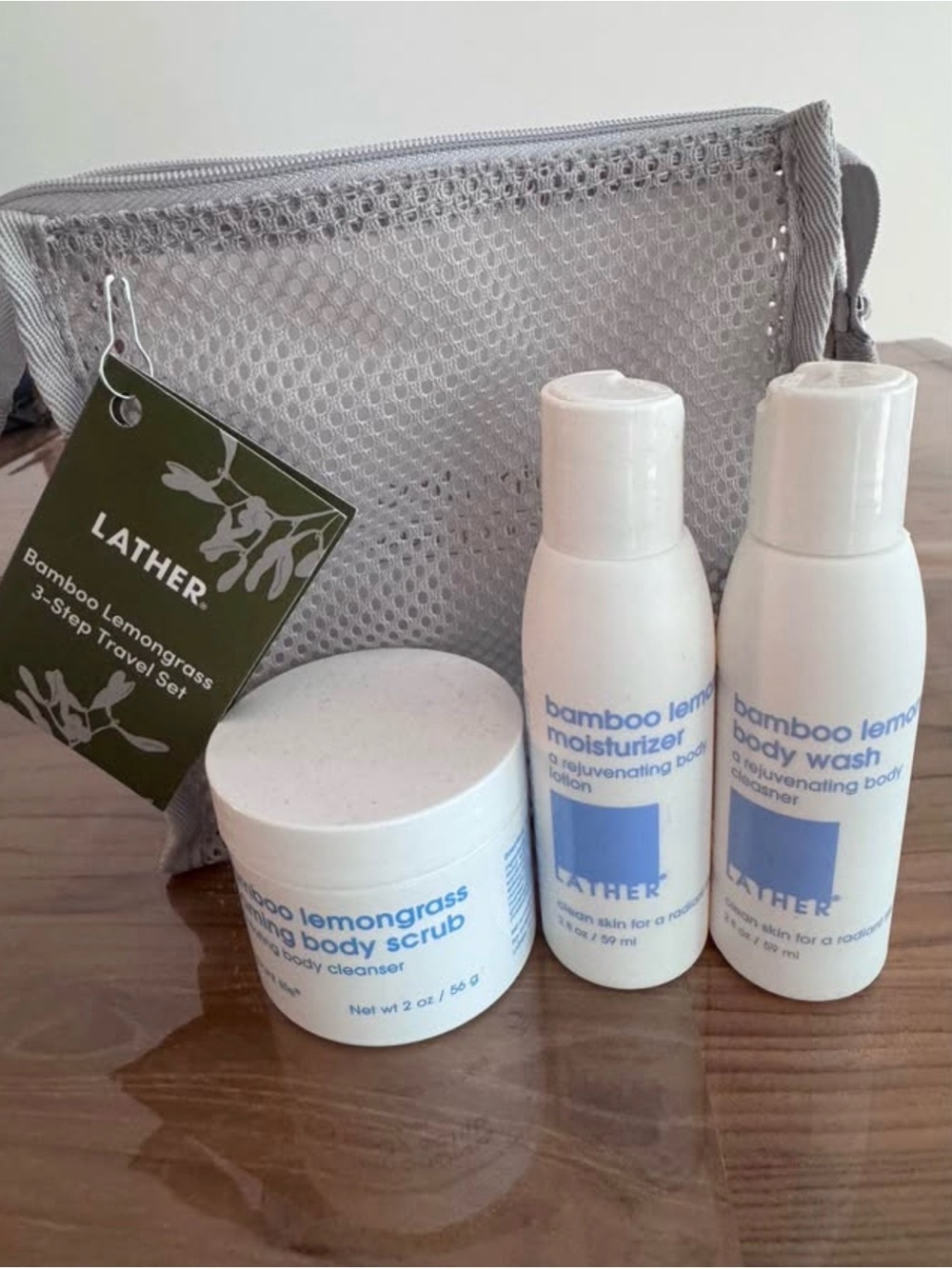NWT Bamboo Lemongrass 3-Step Travel Skincare Set
